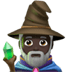 🧙🏿‍♂️ man mage: dark skin tone display on Apple